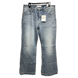 KanCan Womens Jeans Size 15 X 31 Light Wash New Flat Front Wide Leg Denim